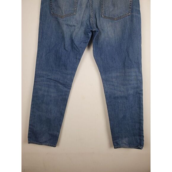 Gap 1969 Jeans Mens 34x32 Slim Straight Leg High Rise Medium Wash Denim - Picture 7 of 8